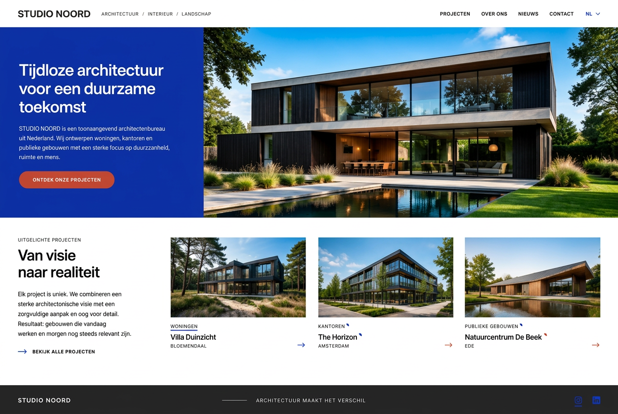 Website van Studio Noord